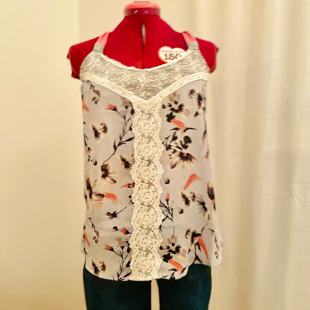 Purple Floral Tank Top